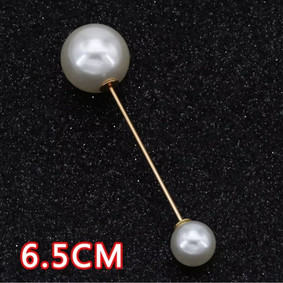 Elegant Gold and Pearl Jewelry Set All 5 Pieces Brooch Safety Pin - Picture 9 of 15